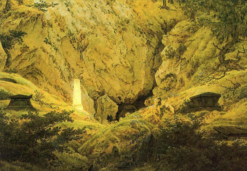 Caspar David Friedrich Old Heroes' Graves Spain oil painting art